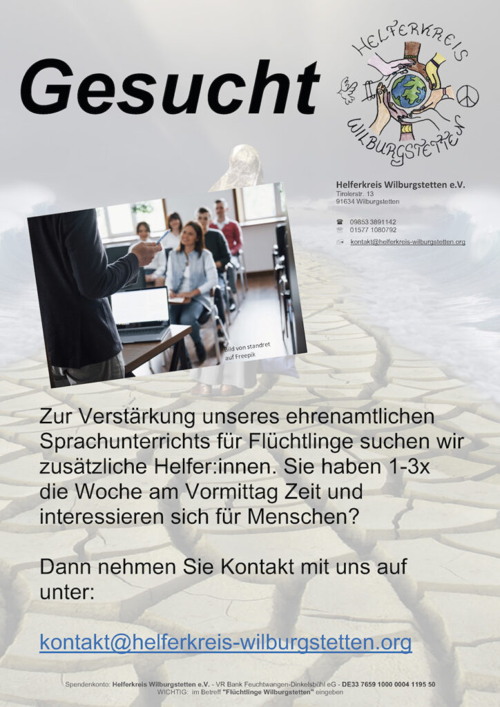 Suche von UnterstützerInnen für Sprachunterricht